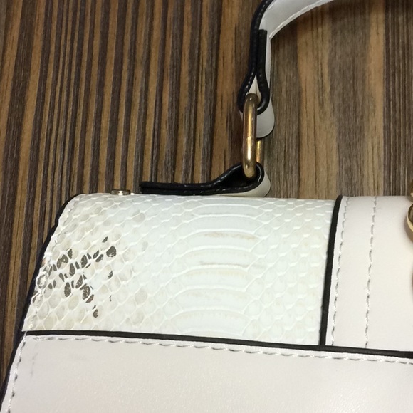 FINAL SALE PRICE NWOT Snakeskin Studded Satchel Handbag - Picture 6 of 9